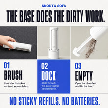 View Three-step guide: brush, dock and empty the hair chamber